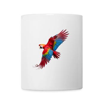 Farbenpracht Des Fliedenden Ara Papagei Parrot - Tasse - Weiß - Vorne