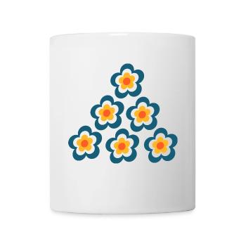 70s Flower Pattern Retro Hippie Flowers Power - Mug - white - Front