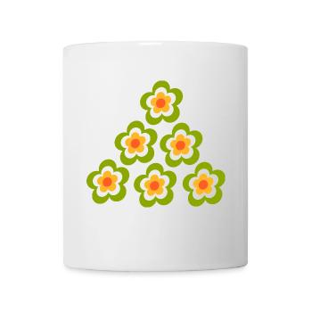 70s Flower Pattern Retro Hippie Flowers Power - Mug - white - Front