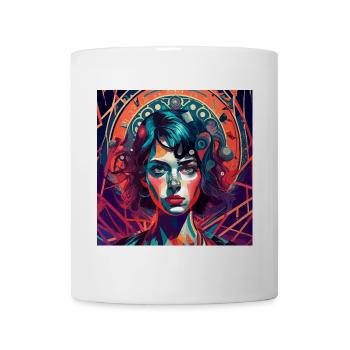 Psychedelic Lady - Tasse - Weiß - Vorne