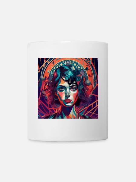 Psychedelic Lady - Tasse - Weiß