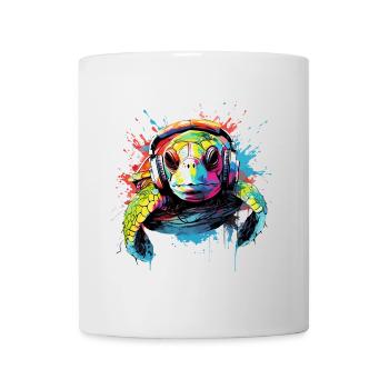 Turtle with headphones Turtles Animals - Mug - white - Front