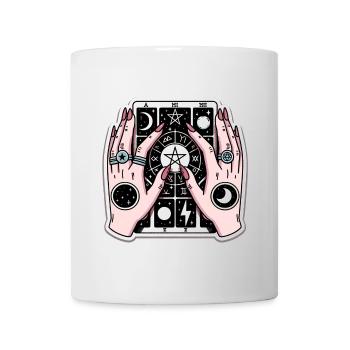 Tarot-Hand - Tasse - Weiß - Vorne