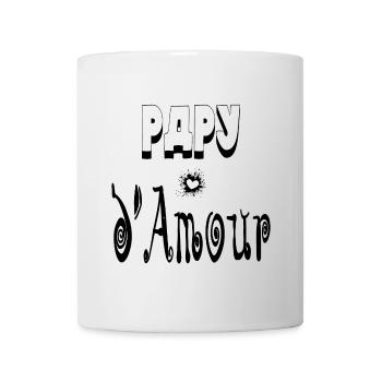 Papy Amour Cœur Grand Père - Mug blanc - blanc - Devant