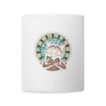 Waschbär-Dart - Tasse - Weiß - Vorne