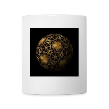 Lueur géométrique dorée - Mug blanc - blanc - Devant