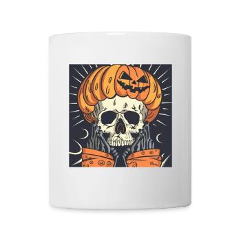 Halloween Skeleton Pumpkin - Mug - white - Front