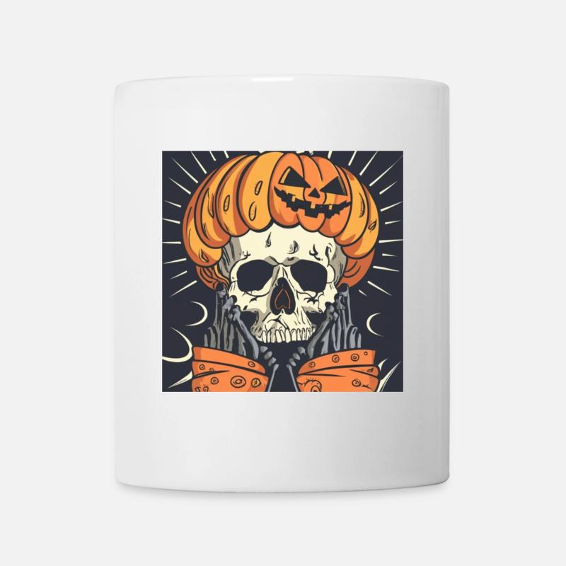 Halloween Skeleton Pumpkin - Mug - white