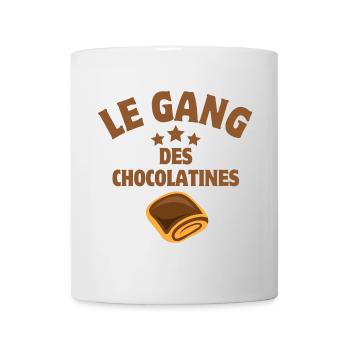 pain au chocolat, chocolatine, boulanger - Mug blanc - blanc - Devant