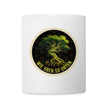 Yggdrasil Hermetic Mystic Tree of Wisdom Design - Mug - white - Front