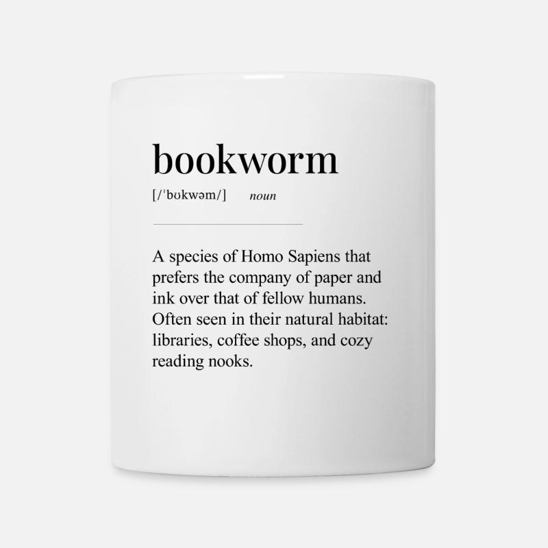 bookworm dictionary meaning - Mug - white