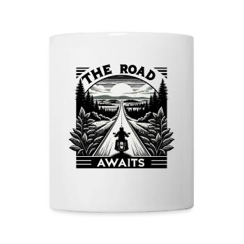 La route vous attend - Mug blanc - blanc - Devant