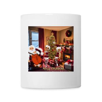 Santa Claus and elves after work. - Mug - white - Front