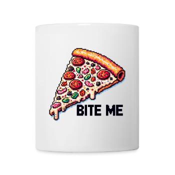 Mordez-moi la pizza - Mug blanc - blanc - Devant