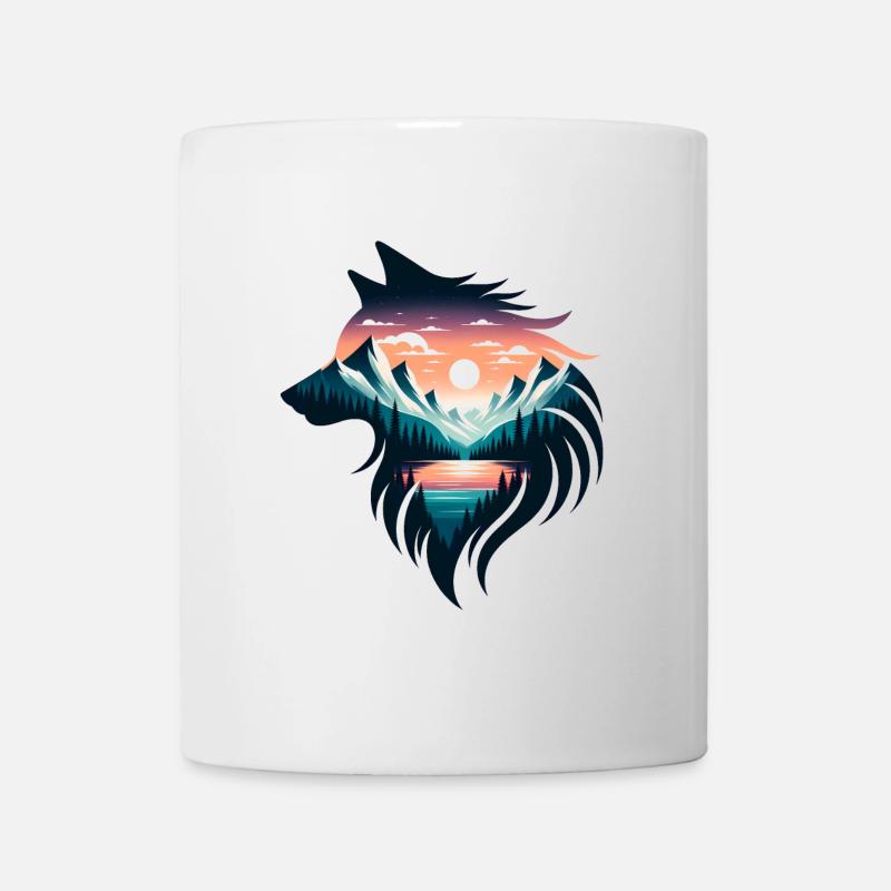 Forme de loup - Mug blanc - blanc