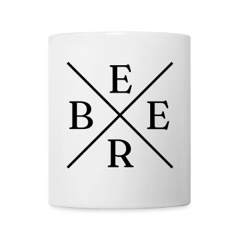 Beer Cross Logo - Tasse - Weiß - Vorne