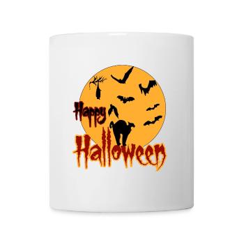 happy halloween moon cat - Mug - white - Front