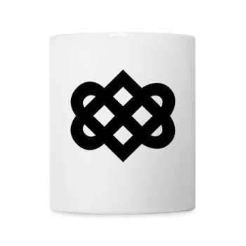 Mehrfarbige abstrakte florale Illustration - Tasse - Weiß - Vorne
