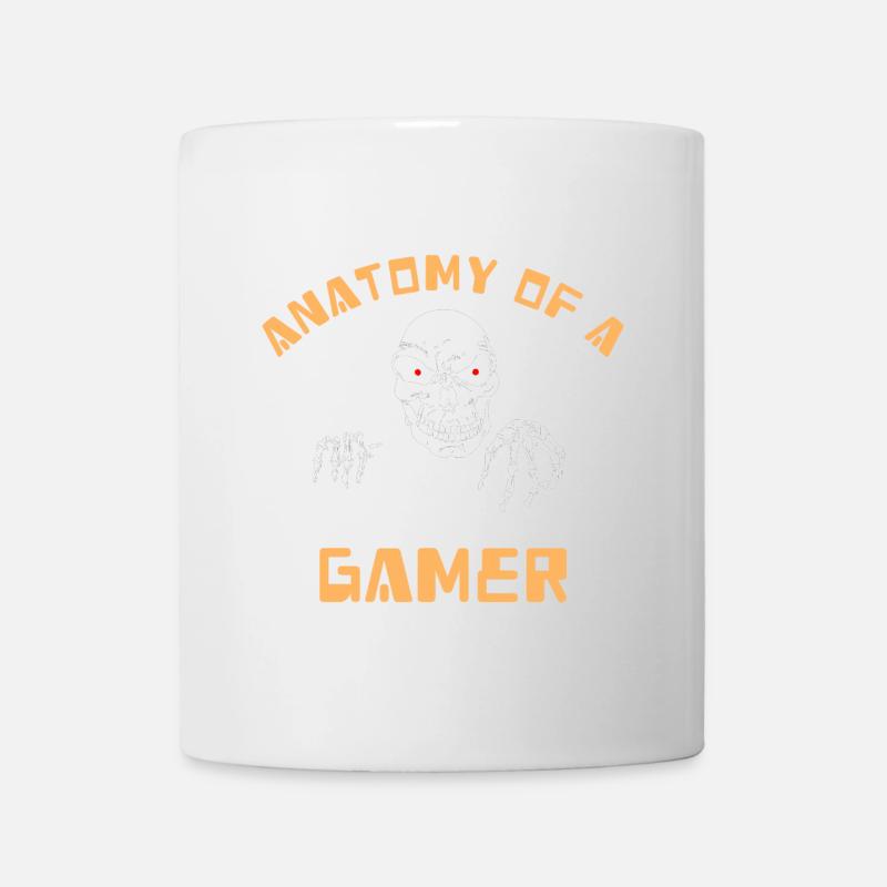 Anatomie einer Gamer-Skeletthand lustig - Tasse - Weiß