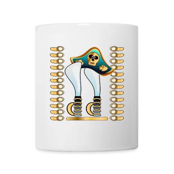 11. Geburtstag - Zahl ELF - PIRATEN MOTTO - Tasse - Weiß - Vorne