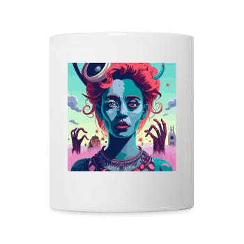 Blaue Sirene der PopArt Vision - Tasse - Weiß - Vorne