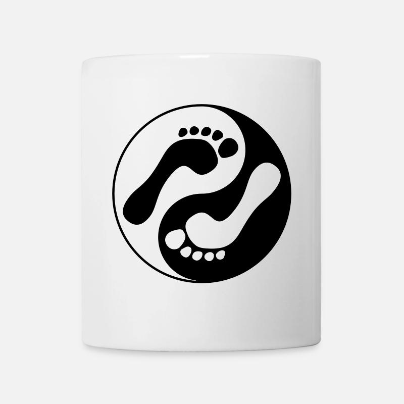 barfuß natural runners yin yang - Tasse - Weiß