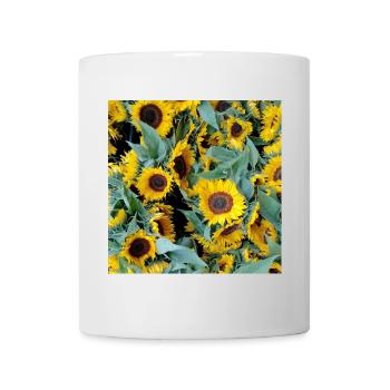 Sunflower field in yellow tone - Mug - white - Front