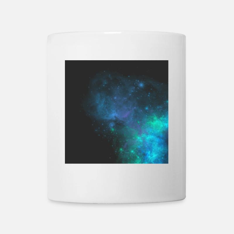 Nebula-Serie: Blau und Grün - Tasse - Weiß