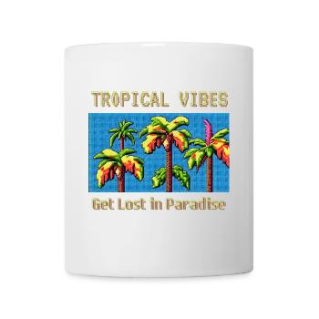 TROPICAL VIBES Get Lost in Paradise - Mug - white - Front