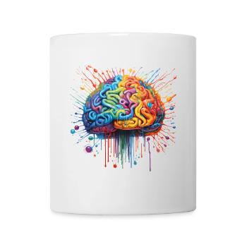 Colorful Artful Brain - ADHD, Autism - Mug - white - Front