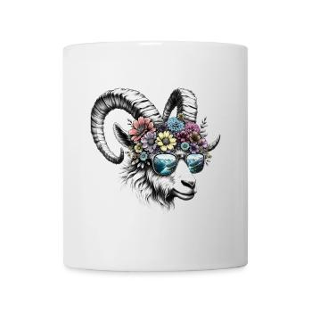 Lunettes de soleil Capricorne Floral Alps Zodiac - Mug blanc - blanc - Devant