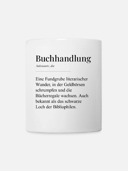 Buchhandlung lustige Definition - Tasse - Weiß