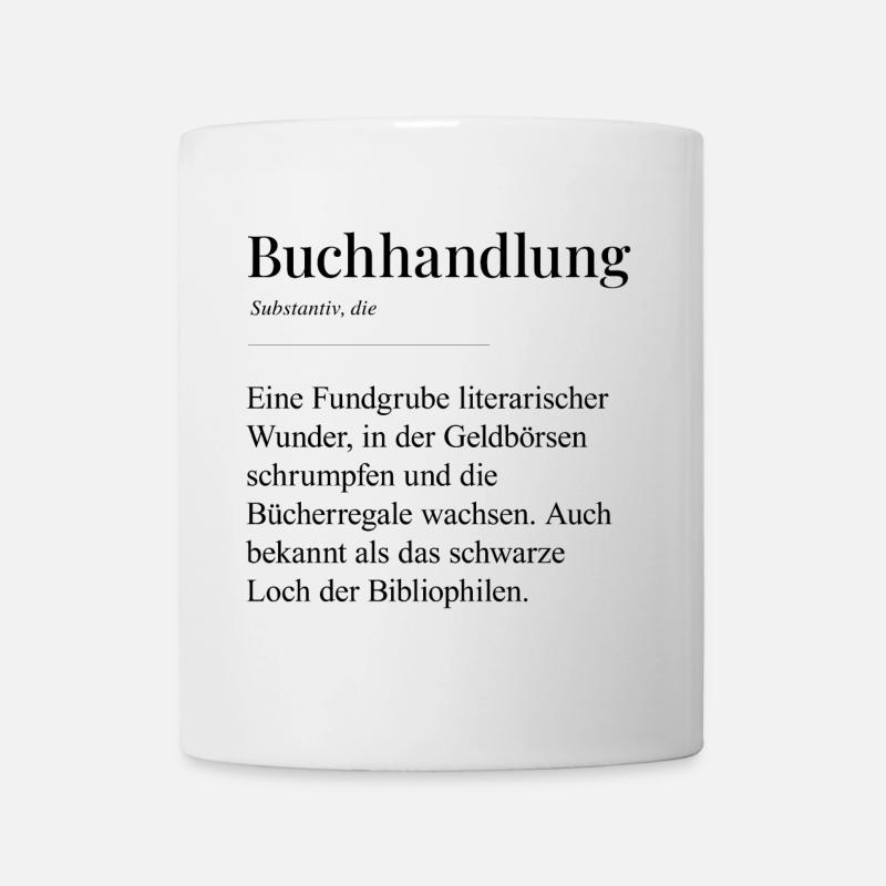 Buchhandlung lustige Definition - Tasse - Weiß
