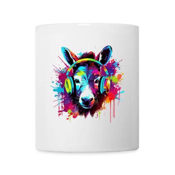Esel mit Kopfhörer Musik Tiere - Tasse - Weiß - Vorne