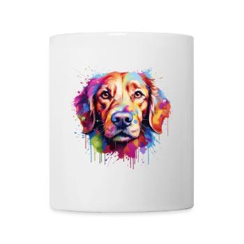 bunter Golden Retriever - Tasse - Weiß - Vorne