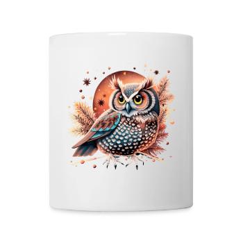hibou_ niedliche Eule - Tasse - Weiß - Vorne