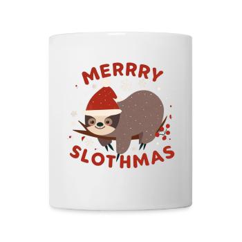Merry slothmas Chemise animal paresseux de Noël - Mug blanc - blanc - Devant
