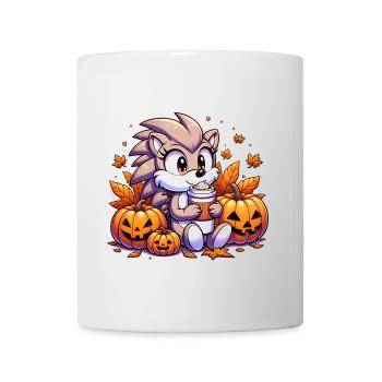 Hedgehog drinks Halloween - Mug - white - Front