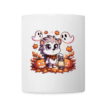 Halloween Igel mit niedlichen Geistern - Tasse - Weiß - Vorne