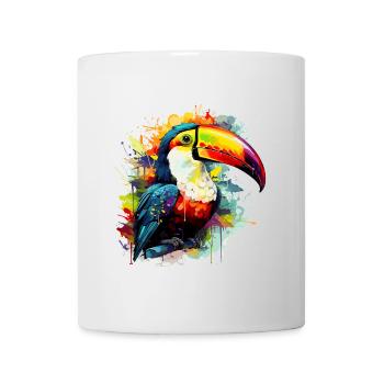 bunter Tukan - Tasse - Weiß - Vorne