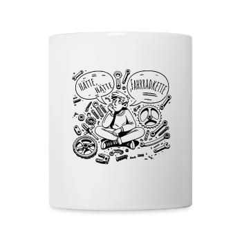 hätte hätte fahrradkette fahrrad lustiger spruch - Tasse - Weiß - Vorne