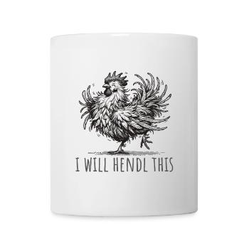 i will hendl this hahn lustig henne dialekt - Tasse - Weiß - Vorne