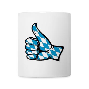 Bayern Flagge alles in Ordnung Symbol - Tasse - Weiß - Vorne
