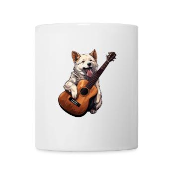 Dog with Guitar Music Guitarist Dogs - Mug - white - Front