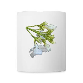 olianderblume, blütenzweig, Geschenkidee frau - Tasse - Weiß - Vorne