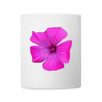 Stockrose von vorne, gartenliebhaber - Tasse - Weiß - Vorne