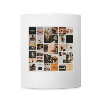 Nach oben Mosaik Musik - Tasse - Weiß - Vorne