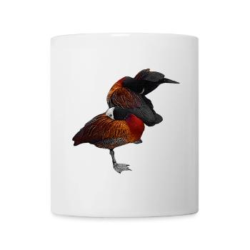 putzende Gänse, Wasservögel - Tasse - Weiß - Vorne