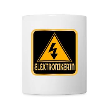 ELEKTRONIKERIN - AUSBILDUNG BERUFE - Tasse - Weiß - Vorne