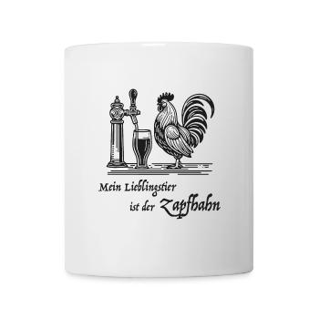 Mein Lieblingstier ist der Zapfhahn – Bier Spruch - Tasse - Weiß - Vorne